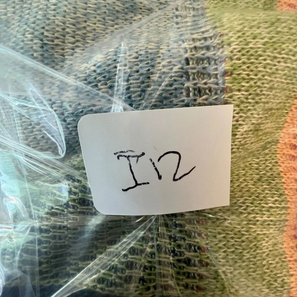 Vintage Patchwork 3D Knit Sweater Men's XL Colorful Pattern Preppy Retro 90's - Picture 5 of 5